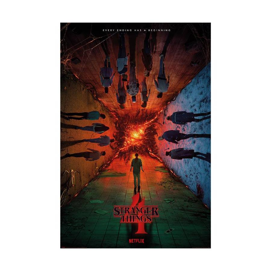Stranger Things Póster T4 "Every Ending has a Beginning"