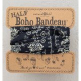 Half Boho Bandana Black Cream Mandala