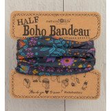 Half Boho Bandana Grey Floral Mandala