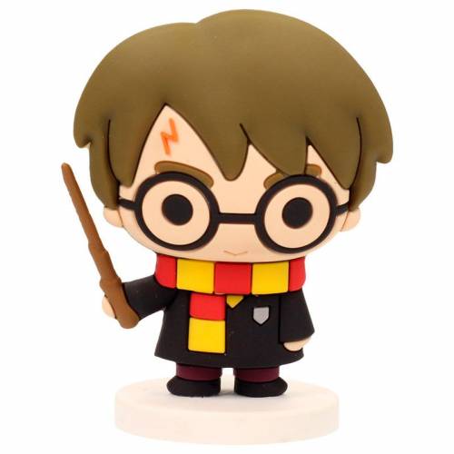Harry Potter. Mini Figura Goma Chibi Harry Varita