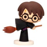 Harry Potter. Mini Figura Goma Chibi Nimbus Capa Negra