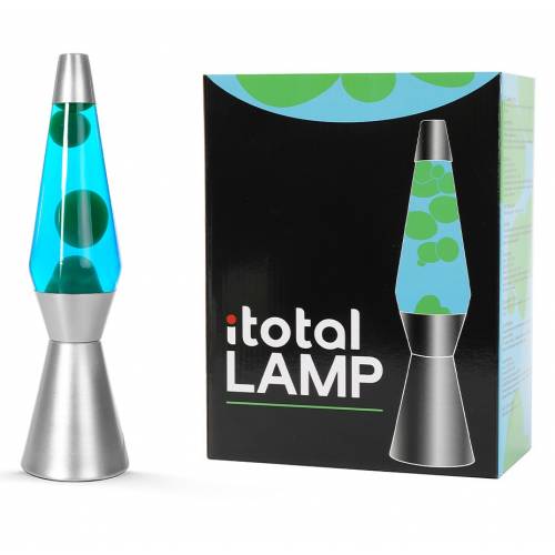 Lámpara de Lava base Silver - Líquido Azul/Verde - I-TOTAL