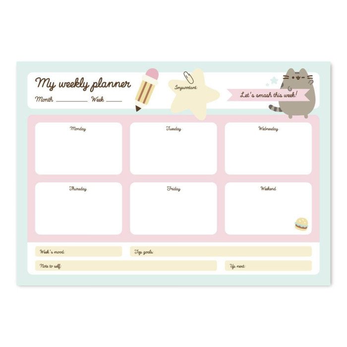 Bloc Planificador Semanal A4 PUSHEEN Foodie Collection Bloc Planificador Semanal A4 PUSHEEN Foodie Collection