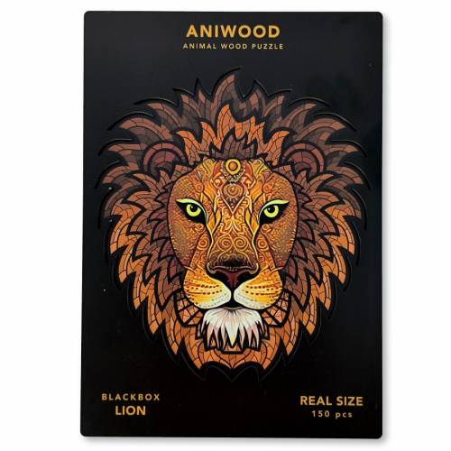 Puzzle Aniwood Brown Lion M - 150 Piezas