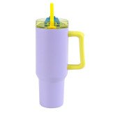 Vaso Térmico con Pajita VIOLETA 1200 ml - I-DRINK