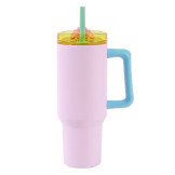 Vaso Térmico con Pajita ROSA 1200 ml - I-DRINK