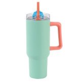 Vaso Térmico con Pajita VERDE AZULADO 1200 ml - I-DRINK