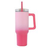 Vaso Térmico con Pajita DEGRADADO ROSA 1200 ml - I-DRINK