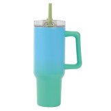 Vaso Térmico con Pajita DEGRADADO VERDE/AZUL 1200 ml - I-DRINK