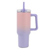 Vaso Térmico con Pajita ROSA / LILA 1200 ml - I-DRINK