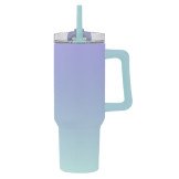 Vaso Térmico con Pajita LILA / VERDE AZULADO 1200 ml - I-DRINK