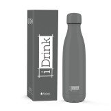 Botella de Acero GRIS - 500 ml - I-DRINK