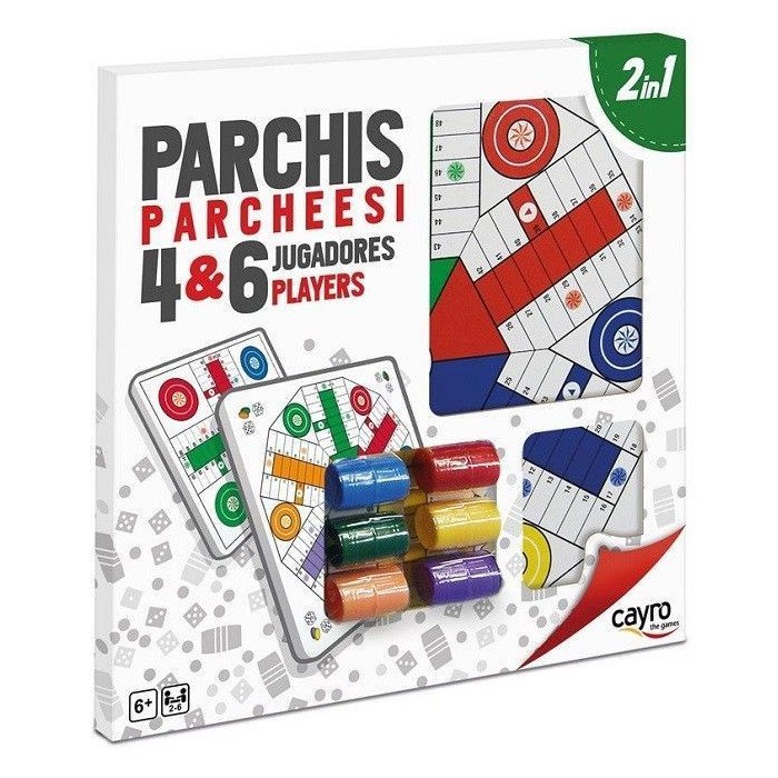 Parchís 4-6 Jugadores Madera con Accesorios Parchís 4-6 Jugadores Madera con Accesorios