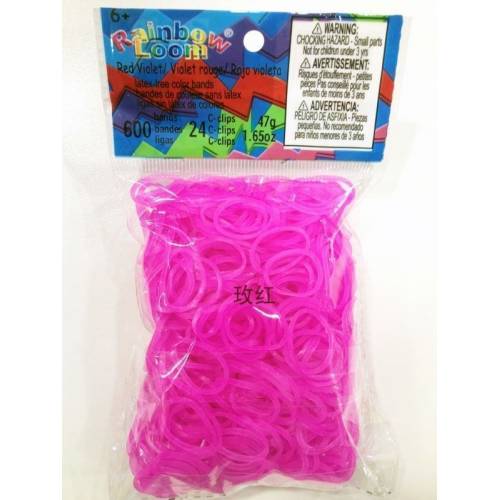 Rainbow Loom® Gomas Fucsia (jelly)