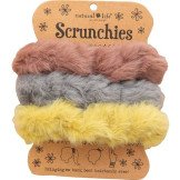 Fuzzy Scrunchie Pink Yellow (3 Coleteros)