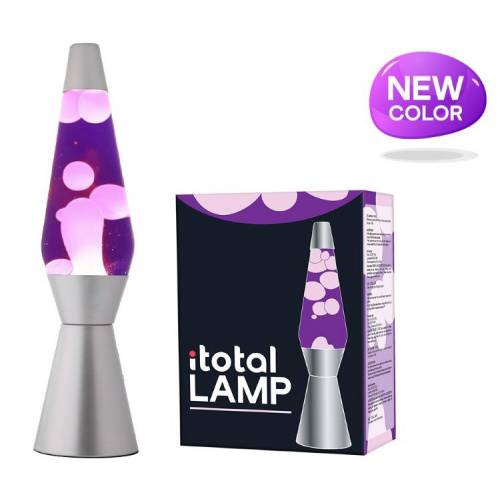 Lámpara de Lava base Silver - Violeta/Blanco- I-TOTAL