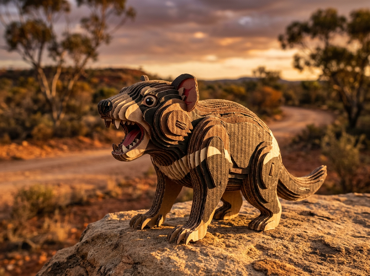 Page: Dodoland Eugy - Demonio de Tasmania - Maquetas de Cartón. Context: Marca: Dodoland